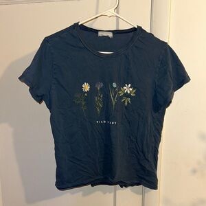 Black Floral Women's Top